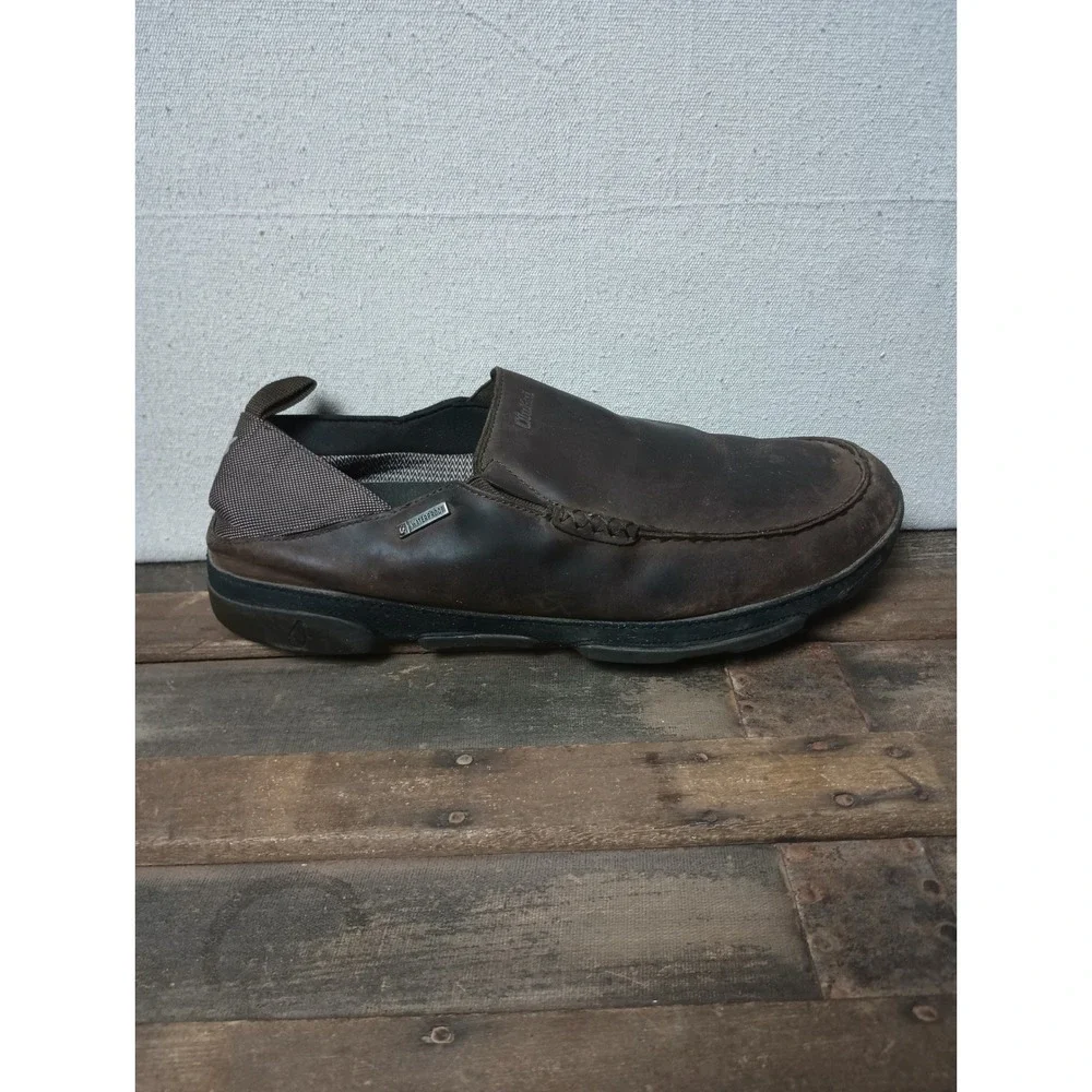OluKai Leather Loafer‎ Slip On Comfort Casual Shoes Brown Mens Size M14